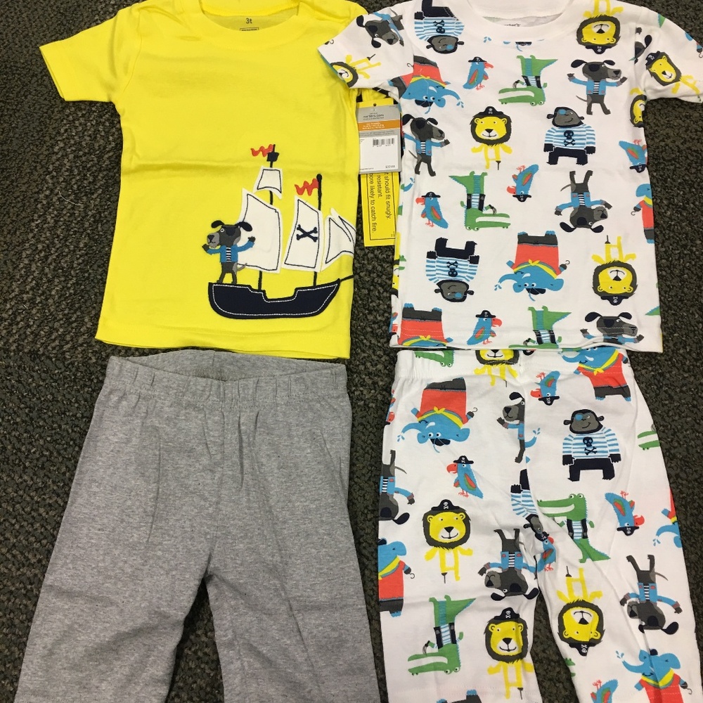 Carter's Pirate Dog Pajama Set Toddler Boy NWT
